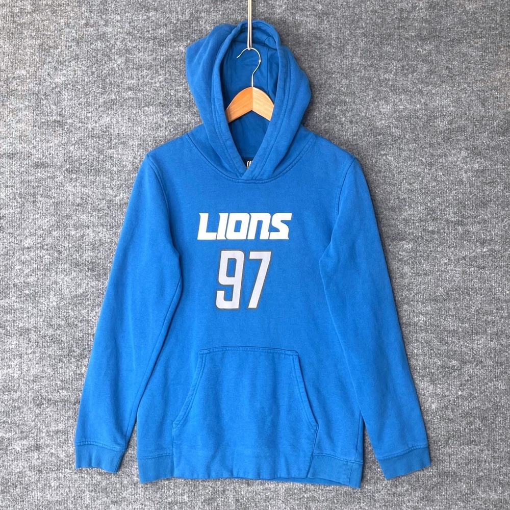 Detroit Lions Aidan Hutchinson 97 Hoodie Kids Blue XL‎ 18/20 NFL Outerstuff